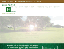 Tablet Screenshot of hillcrestcc.com